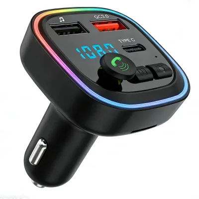 FM-Transmitter fürs Auto mit Bluetooth, PD 20 W & QC 3.0