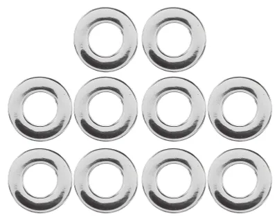 Produktbild von 10 Stück 15,7 mm Lederösen, doppelseitige runde Metallösen aus Legierung für Schnürsenkel und Gürtel, silberfarben