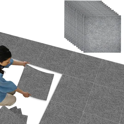 Zdjęcie produktu dla 20 sztuk samoprzylepnych płytek dywanowych 30x30cm