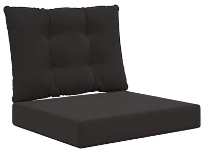 Produktbild von vidaXL Sofakissen für draußen 2 pcs Schwarz Polyester