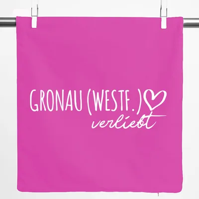 Produktbild von Huuraa Kissenbezug Gronau (Westf.) verliebt 40x40cm Fuchsia Baumwolle Dekokissenbezug Geschenkidee