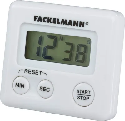 Produktbild von Fackelmann Kurzzeitwecker, digitale Küchenuhr, magnetische Eieruhr (Farbe: Weiß)