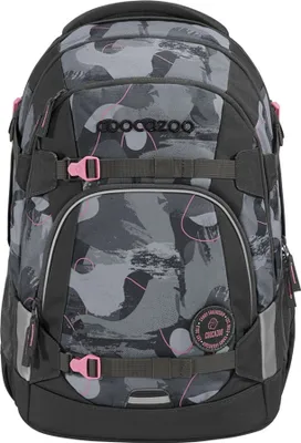 A backpack with a camouflage pattern.