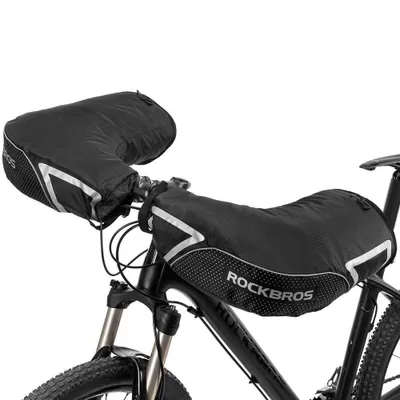 Immagine prodotto di ROCKBROS Copri manubrio per bicicletta moto guanti manubrio inverno caldo antivento riflettente