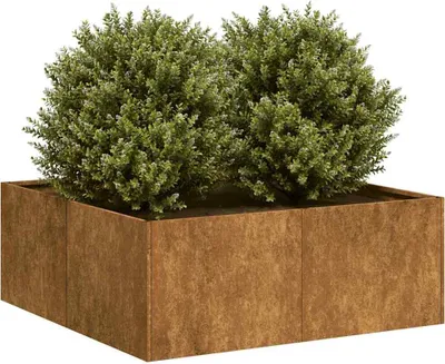 Obrázok produktu pre vidaXL Kvetináč Rusty 80x80x30 cm Oceľ odolná voči poveternostným vplyvom