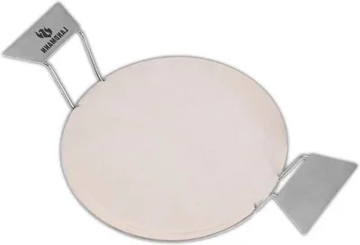 Image de Lot de 2 pierres à pizza, 30,5 cm, en acier inoxydable, pour griller et flamber