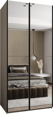 Produktbild von MEBLE KRYSPOL LUX 2 Schrank - 245,5x120x64cm - Kaschmir, Kaschmir, Schwarz