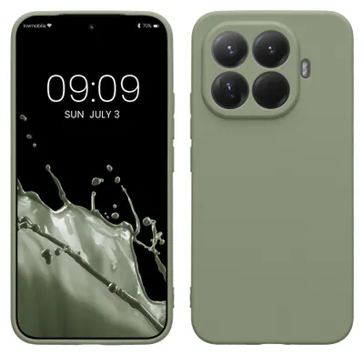 Produktbild von kwmobile Handyhülle für Xiaomi 15T Pro Hülle - weiches Handy Silikon Case - Schutzhülle Cover - Graugrün