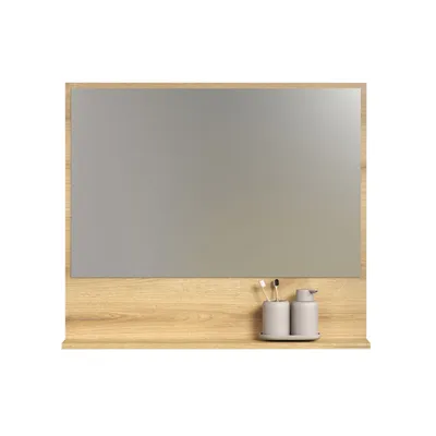 Obrázek produktu pro Nástěnné zrcadlo s 1 policí, šířka 80 cm - PUREBLISS