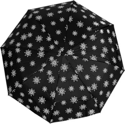 Produktbild von Taschenschirm mit Schutzhülle & Blumenmuster - farbenfroh & wetterfest Schwarz