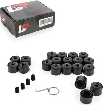 Produktbild von 20x Radschraubenkappen Abdeckkappen diebstahlhemmend 17 mm schwarz  für BMW MINI