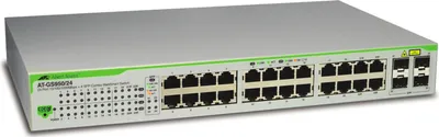 Produktbild von Allied Telesis AT GS950/24 WebSmart Switch - Switch - managed - 24 x 10/100/1000 + 2 x GBIC - Desktop