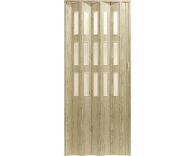 Obrázek produktu pro Shrnovací dveře Gama borovice rustikální sklo 87x200cm