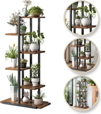 Produktbild von ECARLA Blumenständer 113x60x20 Schwarzbraun SZ16CZ