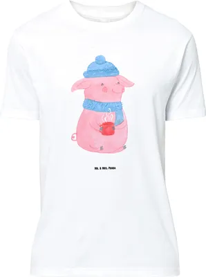 Produktbild von Mr. & Mrs. Panda Größe XL T-Shirt Schwein Glühwein - Weiß - Geschenk, Weihnachtsmarkt, Tshirt, Glühschwein, Punsch, Weihnachten, mit Spruch, Shirt