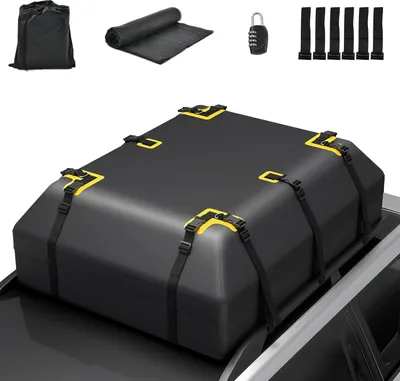 Produktbild von GOPLUS 600L Auto Dachbox, wasserdichte Dachtasche für Autos mit/ohne Gepäckträger, Gepäckbox mit Rutschfester Matte & 6 Türhaken, Aufbewahrungsbox