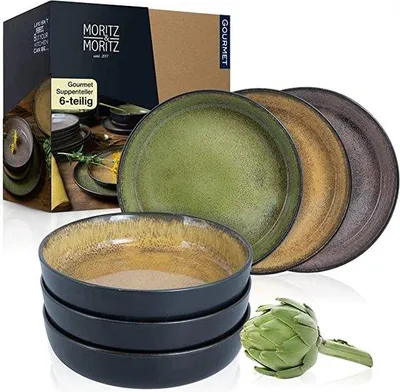 Produktbild von Famanu Servierschalen Set mit Suppentellern - Weiß