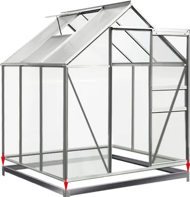 Obrázek produktu pro DEUBA® Foundation pozinkovaný ocelový rám skleníku 190x190 cm včetně montážního materiálu