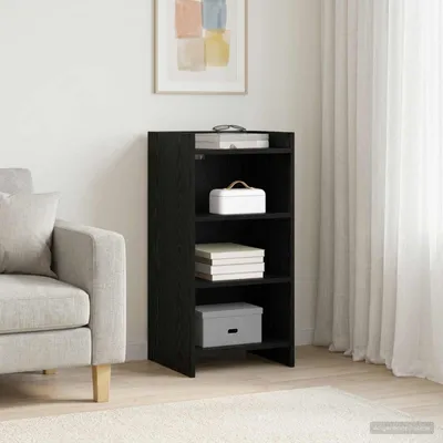 Zdjęcie produktu dla Komoda vidaXL z czarnego dębu, 40 x 36 x 80 cm, materiał drewnopochodny