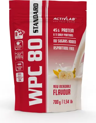 Produktbild von Activlab WPC 80 Standard 700g, 100 % reines Molkenproteinkonzentrat - Banane