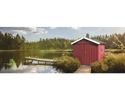 Produktbild von Gartenhaus weka mit Fußboden 277 x 286 cm schwedischrot