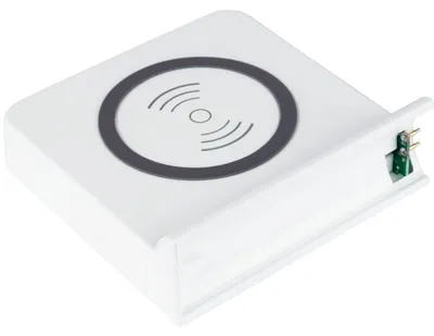 Produktbild von Qi Wireless Charging Pad 15 Watt rechts (weiß, für USB-Desktop-Schnellladestation PCA-D006W (rechte Seite))