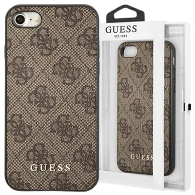 Zdjęcie produktu dla Guess Guhci8G4Gfbr Iphone Se 2022 / 2020 / 7 / 8 Brązowy/Brown Hard Case 4G Metal Gold Logo