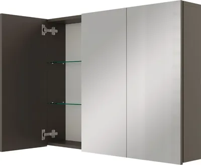 Produktbild von Planetmöbel ARIA Spiegelschrank für das Bad 90 cm Anthrazit, ohne Leuchte und Steckdose