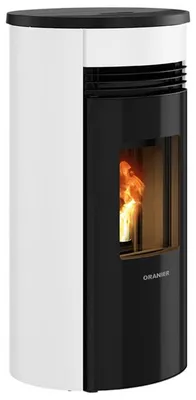 Produktbild von Oranier | Pelletofen | Sando 50 | 8 kW | Stahl Schwarz, Seidenweiß