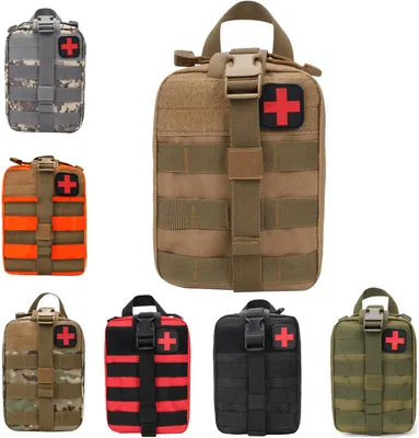 Zdjęcie produktu dla MC Star Military Tactical First Aid Bag, First Aid IFAK Bag Survival Kit Molle Emergency Bag Medical Fanny Pack Waterproof 900D Oxford for Hiking Cycling Camping, Black