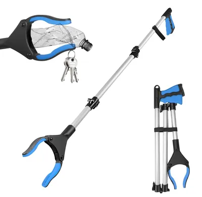 Obrázek produktu pro 110 cm dlouhá kleště pro seniory, skládací kleště na odpadky s otočnou hlavou o 360°