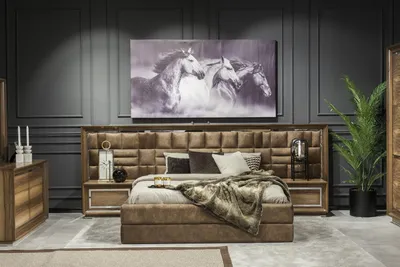 Obrázok produktu pre Luxusný nočný stolík nočný stolík spálňa nočné stolíky hnedý loft moderný