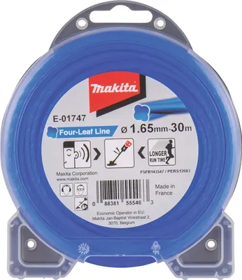 Produktbild von Makita Mähfaden Four-Leaf 1,65 mm, 30 m, blau