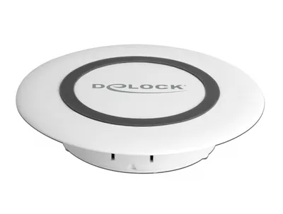Produktbild von Qi kabellose Schnelllade-Station 7,5 + 10 W weiß für Tischeinbau Delock