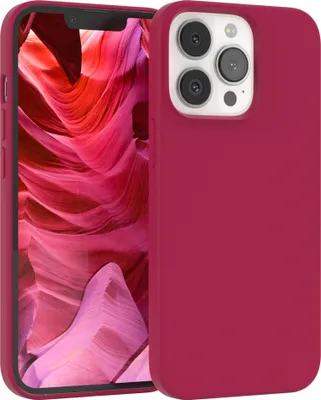 Produktbild von EAZY CASE Silikonhülle für Apple iPhone 13 Pro Silikon Backcover Schutz in Rot