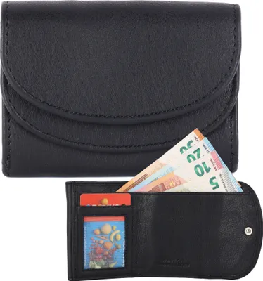 Produktbild von Mini Geldbörse Echt Leder-klein Portemonnaie mit Münzfach Geldbeutel Slim MANZA®