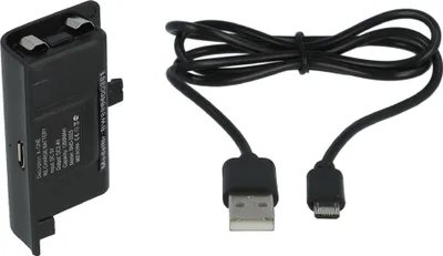 Produktbild von vhbw Akku kompatibel mit Microsoft Xbox One Wireless Controller (1200 mAh, 2,4 V, NiMH) Schwarz - Inkl. Abdeckung + USB-Ladekabel
