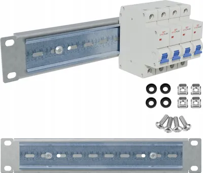 Obrázok produktu pre Napäťový rozvádzač RACK 10" 1U//0/11xS DIN TS35/TH35 pozinkovaný Stalflex
