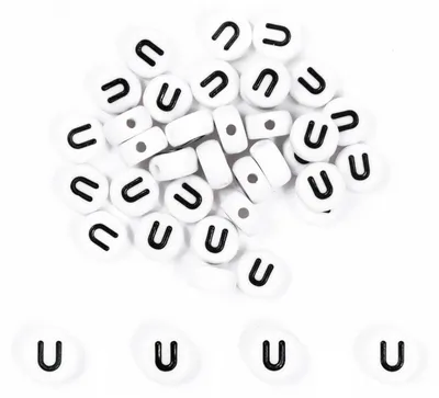 Productafbeelding van Letterkralen, 500 stuks, acryl, 4x7mm, voor het maken van sieraden