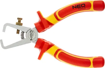 Produktbild von NEO TOOLS 1000V ISOLIERZANGE Abisolierzange / Kabelzange 160 mm VDE, poliert, Zweikomponentenhandgriff, CrV-Stahl,