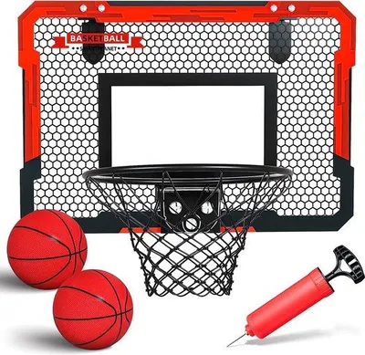 Productafbeelding van Famanu basketballdoel voor binnenshuis - 40 x 30 cm, inclusief 2 ballen en accessoires