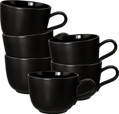 Produktbild von Seltmann Weiden Liberty Velvet Black Kaffeetasse 260 ml 6er Set
