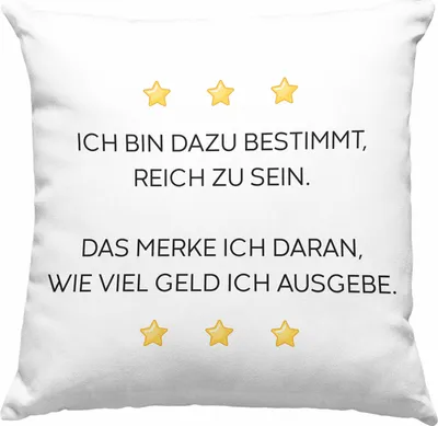 Produktbild von Trendation - Lustige Deko-Kissen mit Füllung 40x40 mit Spruch für Frauen Männer Arbeit Büro Lustig Deko-Kissen mit Füllung 40x40n Becher mit Sprüchen Kollegin Geschenk Sarkasmus Reich (Grün)