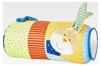 Produktbild von Krabbelrolle Hase Babyspielzeug für Mädchen und Jungen, empfohlen ab 3 Monaten, mehrfarbig