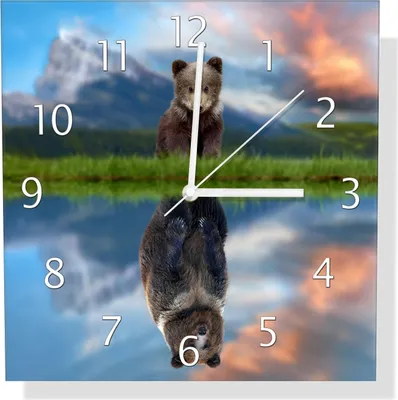 Produktbild von Wallario Design Wanduhr Zukunftsaussichten aus Echtglas, Größe 30 x 30 cm