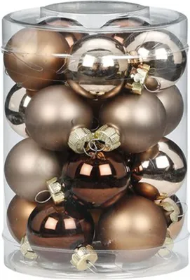 Produktbild von Weihnachtskugeln Glas 3cm Elegant Lounge, 20 Stück