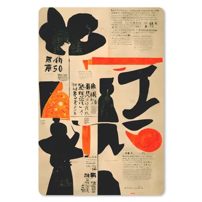 Produktbild von MuchoWow® Mauspad Mousepad Vintage - Rot - Schwarz - Vintage - Japanisch 40x60 cm - Mousepads - Maus Mat - Pad - Mausunterlage - Schreibtisch Accesoire