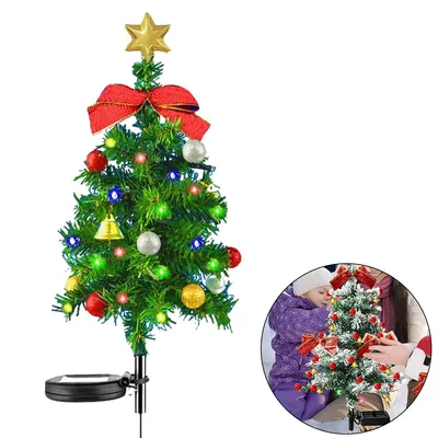Produktbild von Weihnachtsdeko Außen Solar, 2 Stück LED Tannenbaum 75 cm Weihnachtsbeleuchtung, IP65, festliche Gartendeko