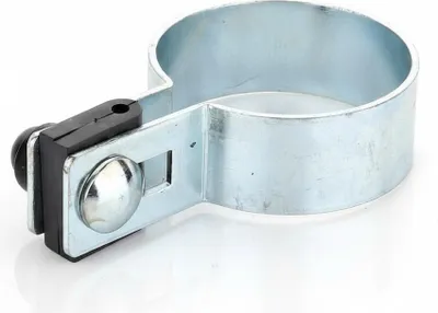 Immagine prodotto di LogistSystem Morsetto terminale rotondo in SET ?48mm - zincato Morsetto per recinzione per pali di recinzione - Fissaggio di pannelli di rete - Morsetti per recinzione Morsetto per tutore Morsetto per palo