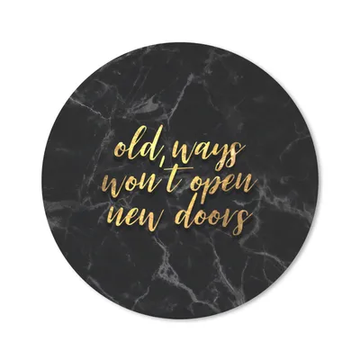 Produktbild von MuchoWow® Mauspad Mousepad Zitat - Tür - Gold - Marmor 30x30 cm - Mousepads - Maus Mat - Pad - Mausunterlage - Tischunterlage - Schreibtischmatten